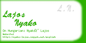 lajos nyako business card